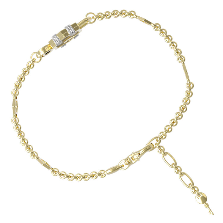 Браслет из лимонного золота c ониксом и перламутром