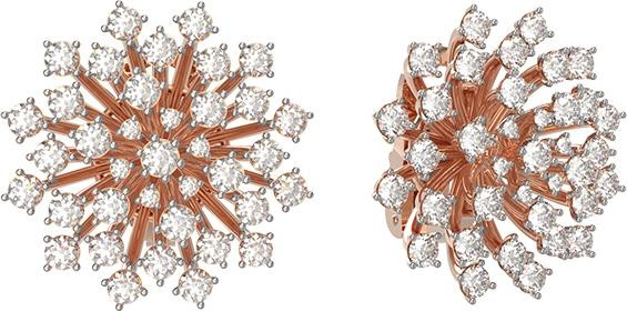 Серьги из золота c бриллиантами