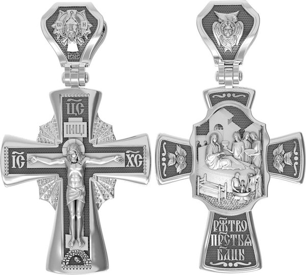 Крест из белого золота