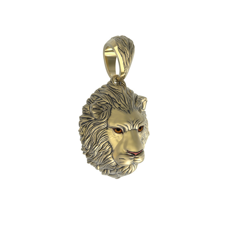 Подвеска из лимонного золота c эмаль