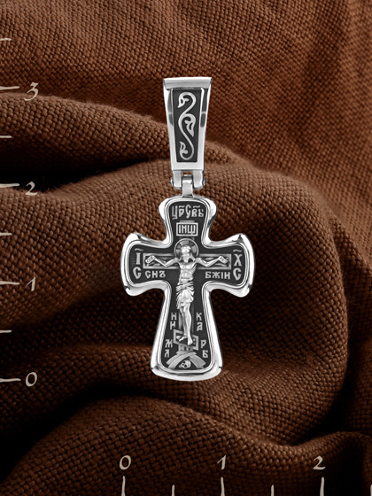 Крест из белого золота