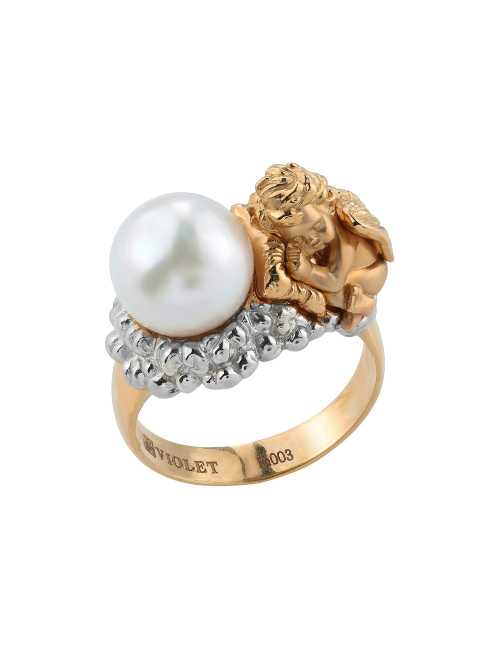 Кольцо из золота c жемчугом