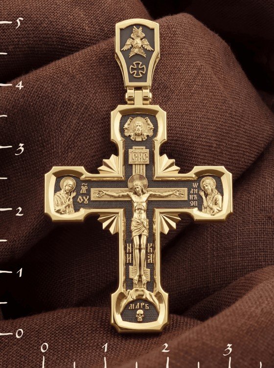 Крест из лимонного золота