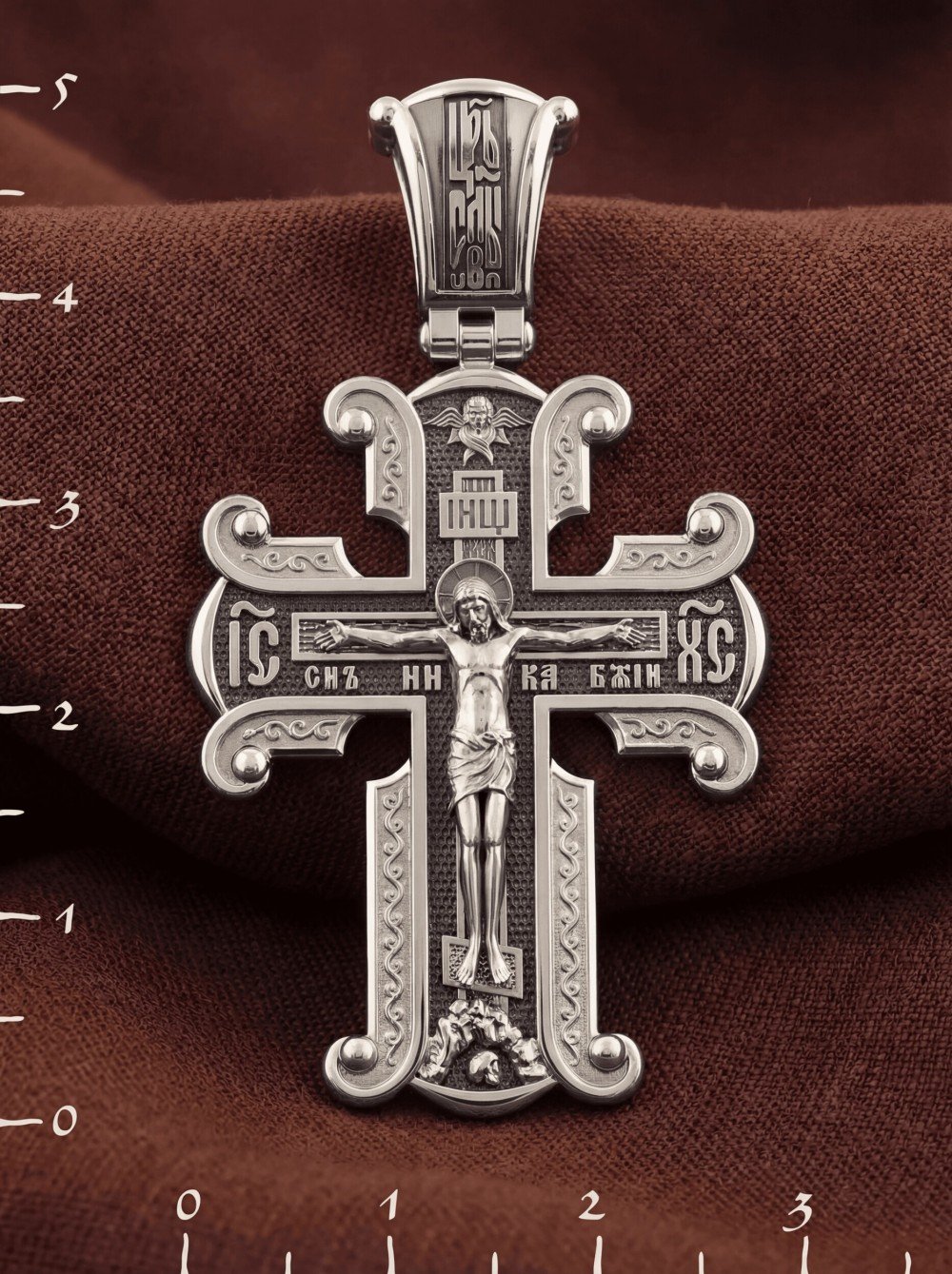 Крест из белого золота