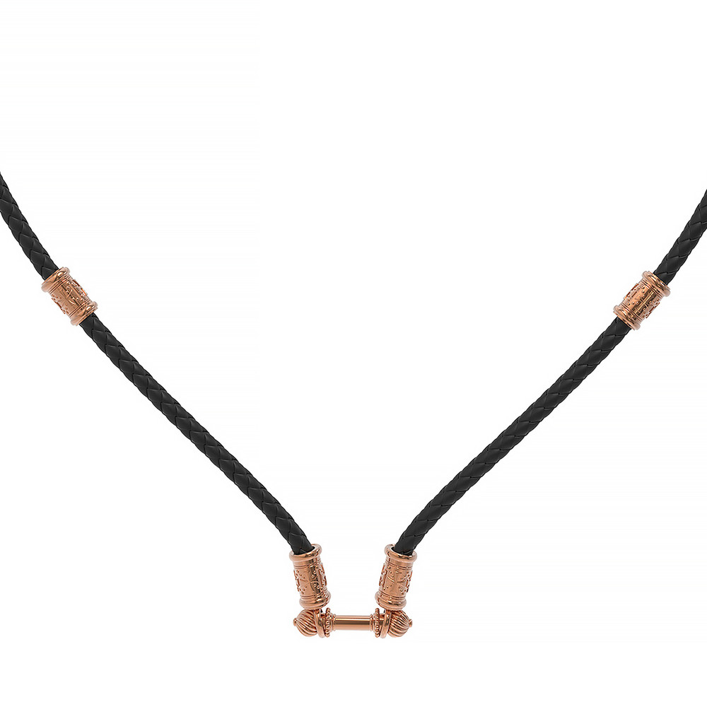 Шнурок кожаный из золота c кожаным шнурком