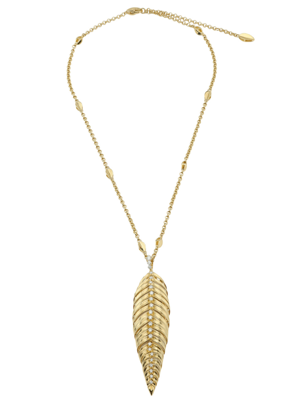 Колье из лимонного золота c бриллиантами