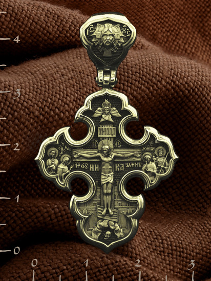 Крест из лимонного золота