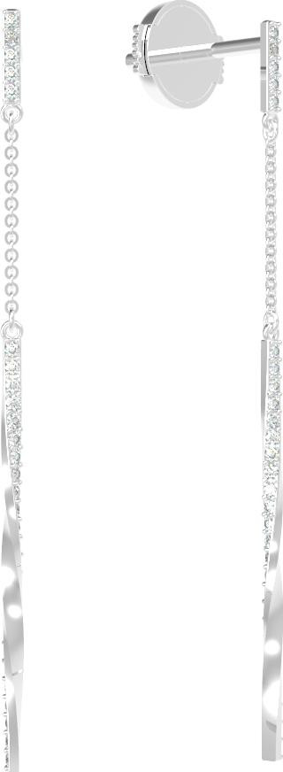 Серьги из белого золота c бриллиантами