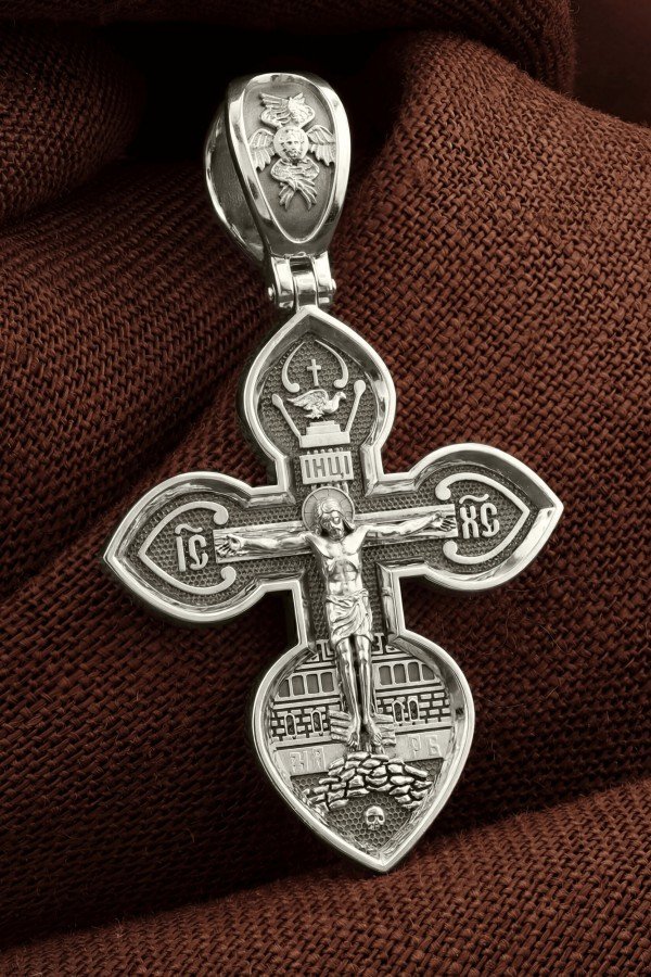 Крест из белого золота