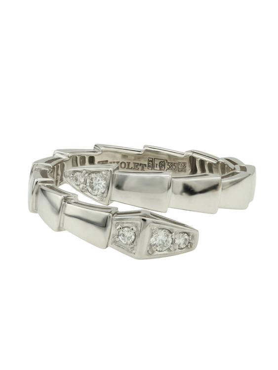 Кольцо из белого золота c бриллиантами