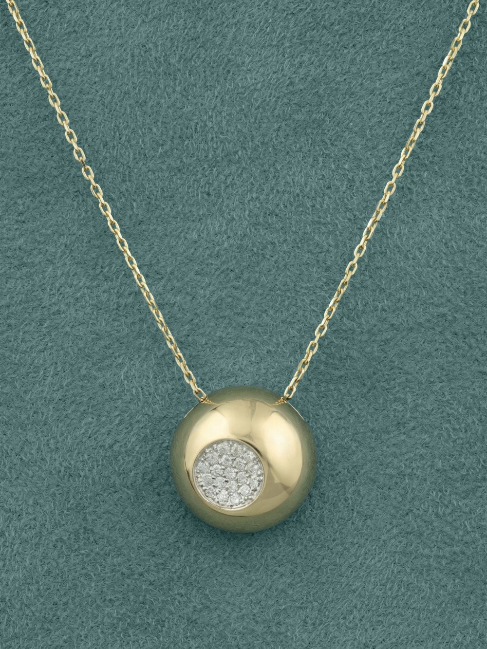 Колье из лимонного золота c бриллиантами